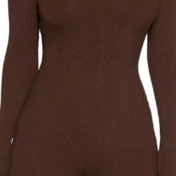 Naked Wardrobe Snatched In Jumpsuit in Dark Chocolate - Picture 2 of 3